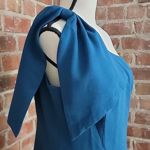 Dress the Population Tiffany One-Shoulder Midi Dress in Peacock Blue  XXL - Picture 6 of 16